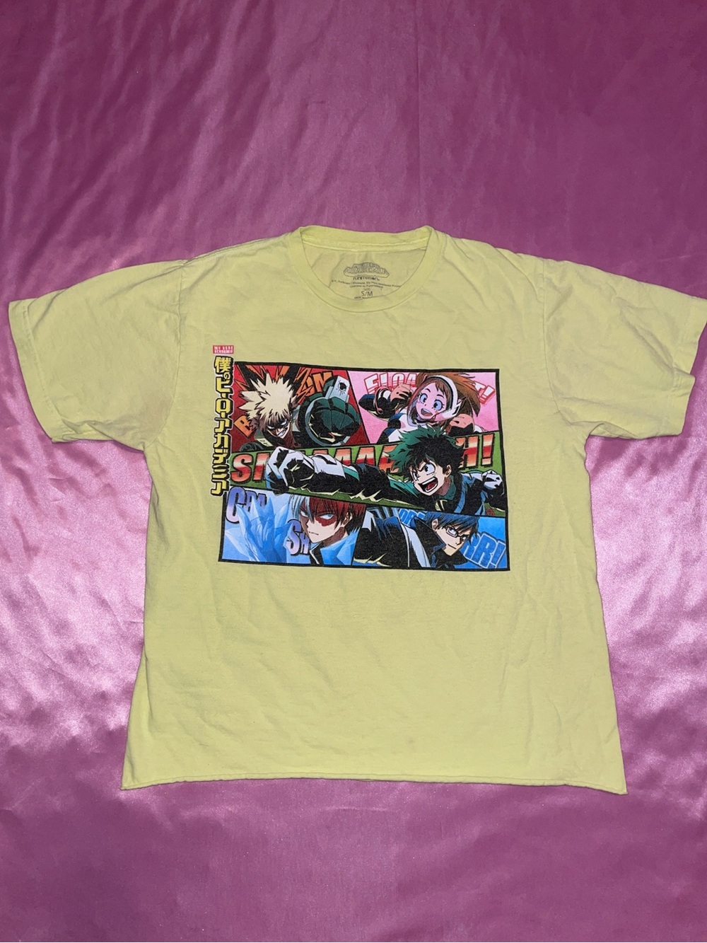 yellow My Hero Academia t-shirt